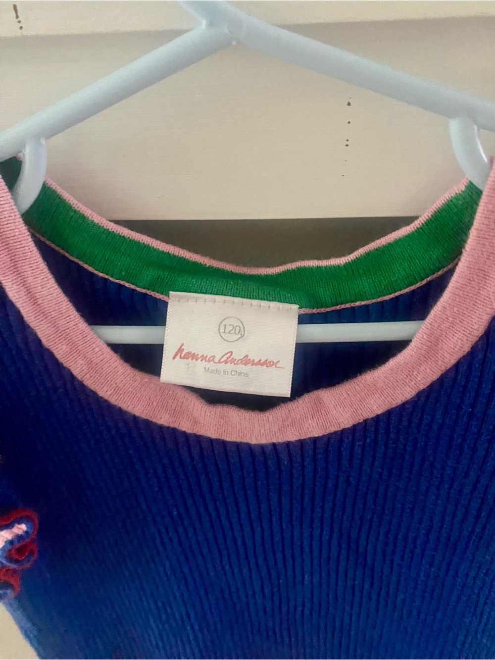 Hanna Andersson Rainbow Twirly Ruffle Sweater Dress Cotton Girl Size 120 6-7 - Picture 3 of 8